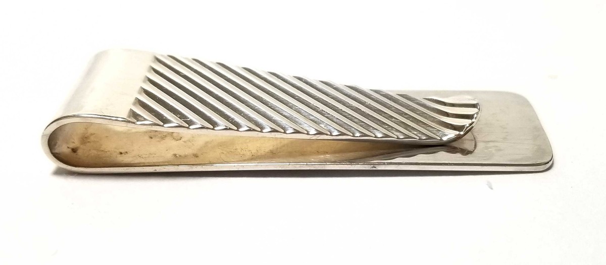 Authentic GUCCI Money Clip SV925 Stripe Twist Silver Men | eBay