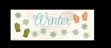 VINTAGE Creative Memories Stickers WINTER SNOW MITTENS NLA NOS