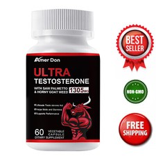 Natural Testosterone Booster 90ct Increase Energy Improve Muscle Strength Growth