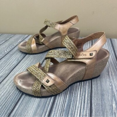 Taos Trulie Woven Wedge Cork Heeled Sandals Women's