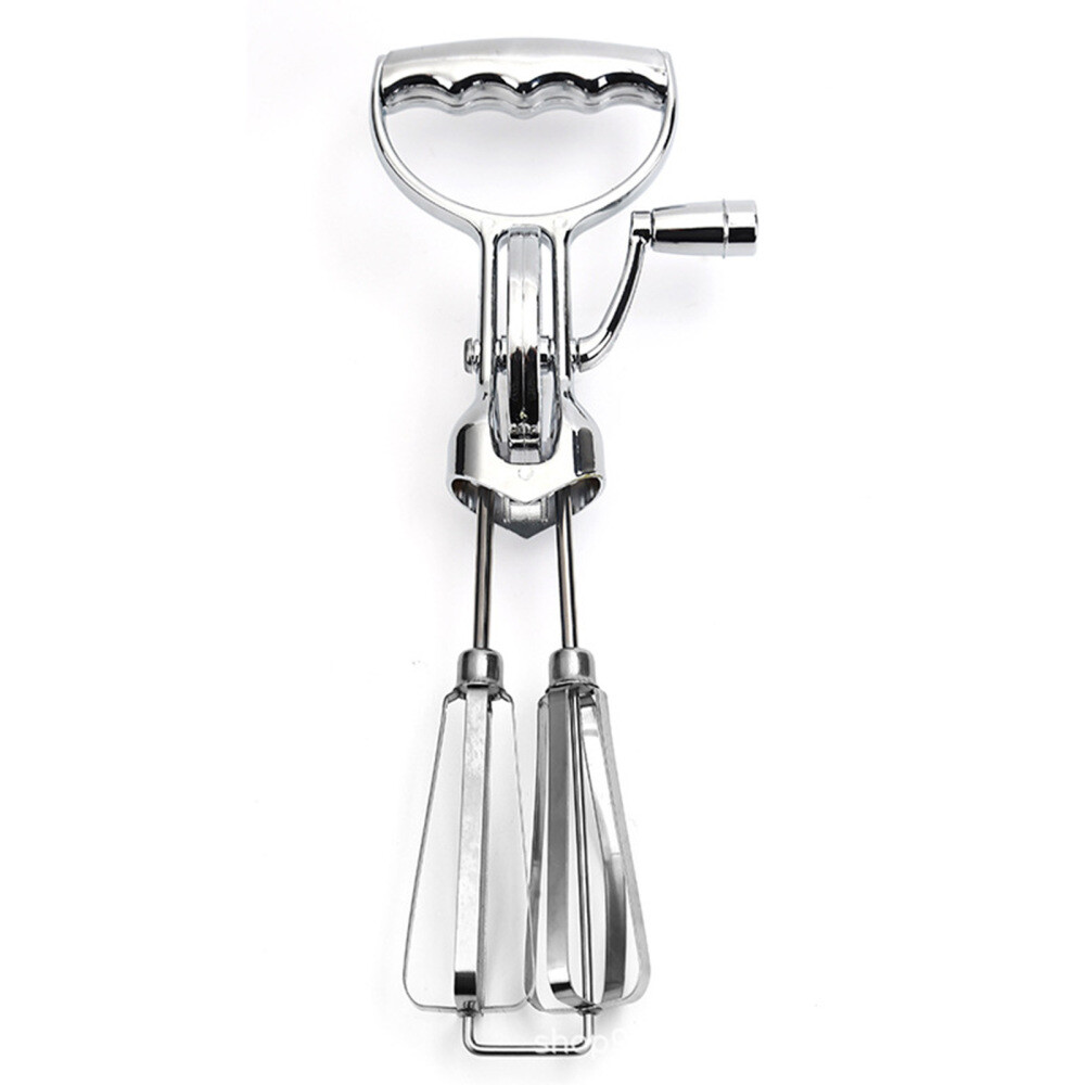 Egg Beater Manual Crank Hand Mixer Blender Stainless Steel Kitchen Tool