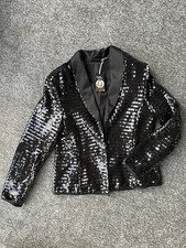 Black Sequin Jacket 14 By Heidi Klum Rrp£75