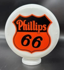PHILLIPS 66  8" Milk Glass Mini Gas Pump Globe