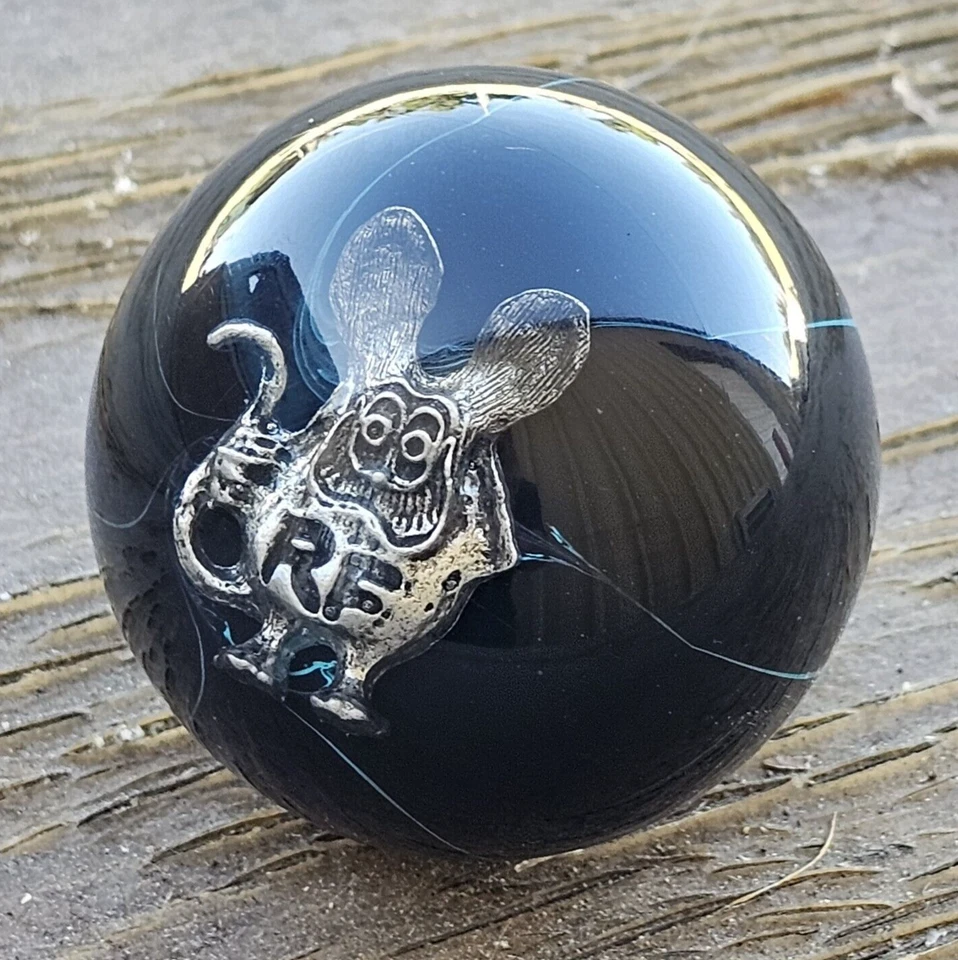 MOONEYES Negro RAT FINK Perilla de Cambio Hot Rod Personalizada Gasser Drag Racing Mango NHRA Foto 3 de 4