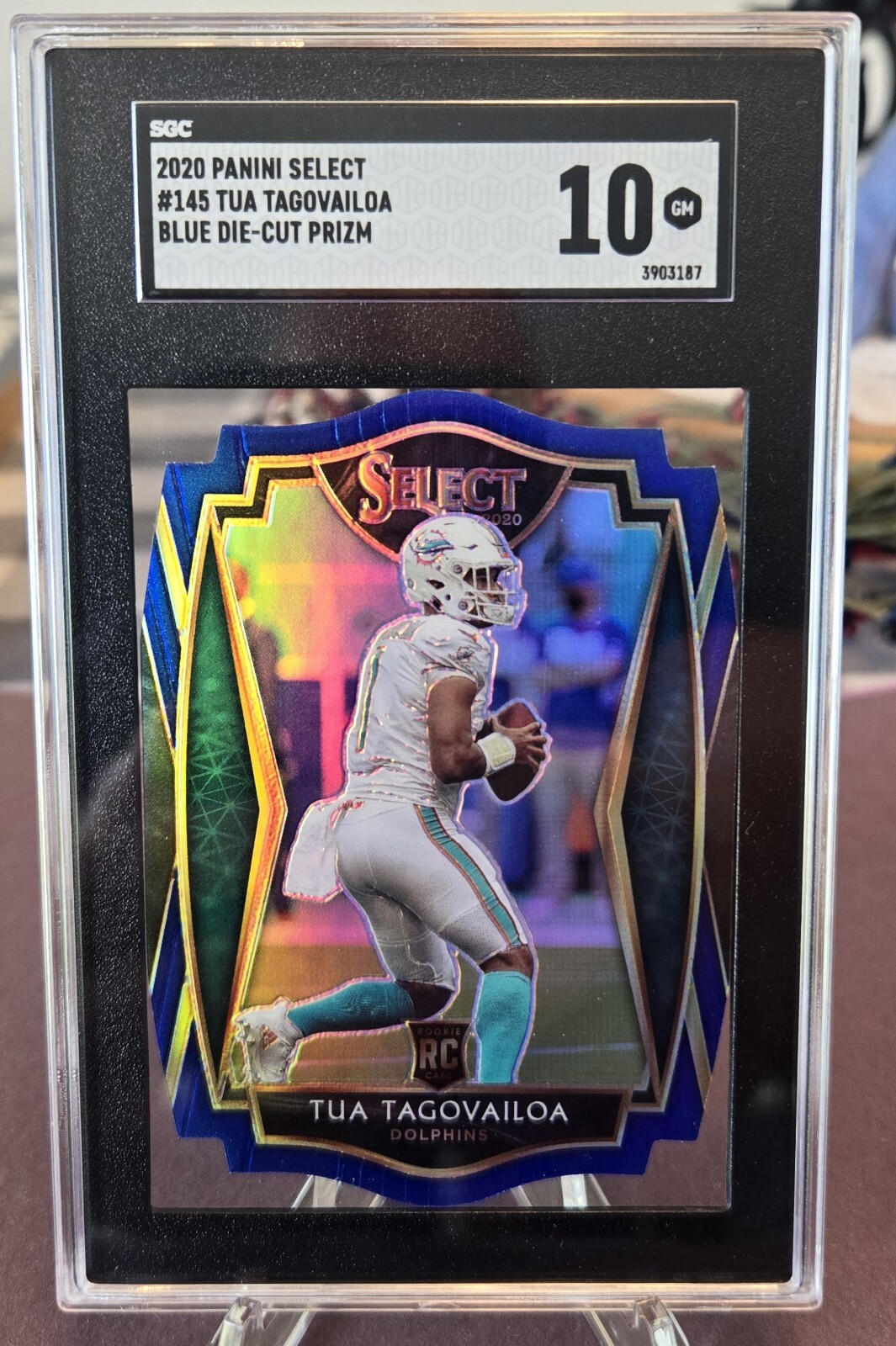 2020 Select Tua Tagovailoa Die Cut Blue Prizm Rookie RC  #145 SGC 10 Gem Mint