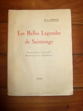 HENRY MERIOT LES BELLES LEGENDES DE SAINTONGE PREFACE TALVART EAU FORTE CHAPRONT