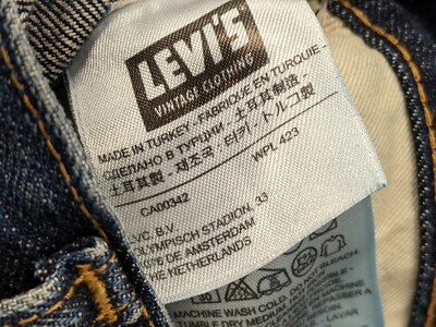 $295 LEVI LVC 505-0217 VINTAGE 1967 BIG E REDLINE SELVEDGE JEANS