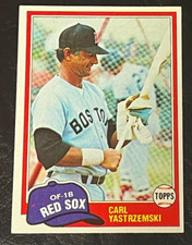 CARL YASTRZEMSKI 1981 TOPPS BASEBALL CARD #110 BOSTON RED SOX HOF