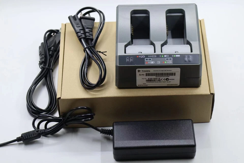 Cargador de dos ranuras para batería Trimble R10 S3 S4 S5 S6 S7 S8 S9 Foto 2 de 4