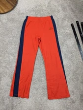Kappa Women Small Track Atheltic Casual Track Pant Orange Blue Stripe Streetwear