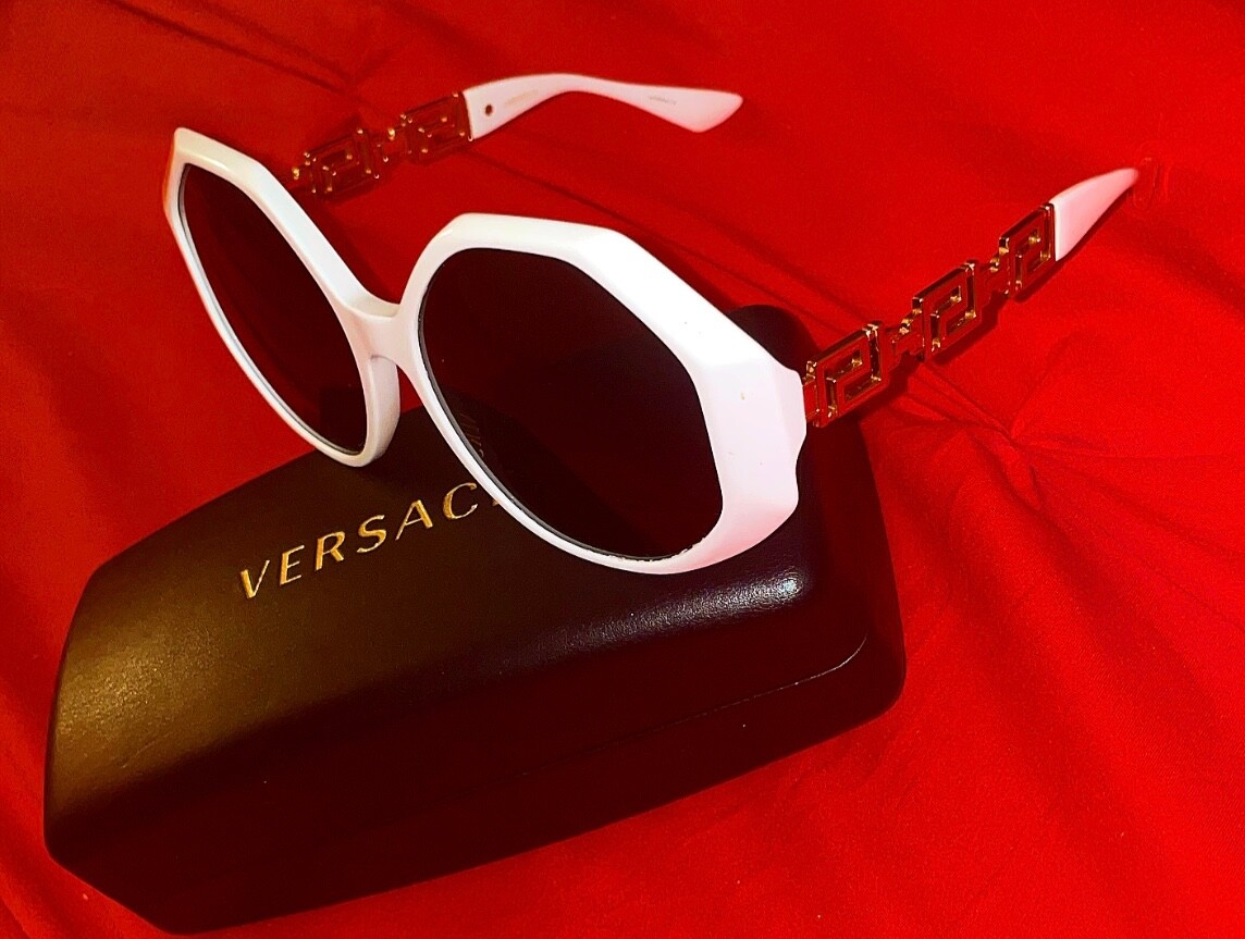 authentic white versace sunglasses - image 1