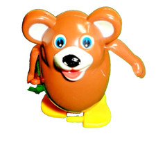 Vintage KN Wind Up Walking 3 inch Bear Toy 7601