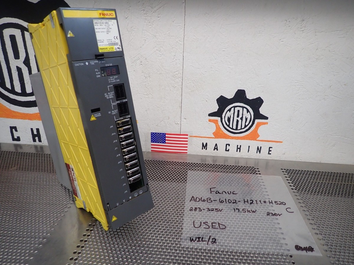 FANUC スピンドルアンプモジュール A06B-6102-H211 New Fanuc A06B-6102-H211#520 /C SPINDLE AMPLIFIER MODULE 48AMP | eBay