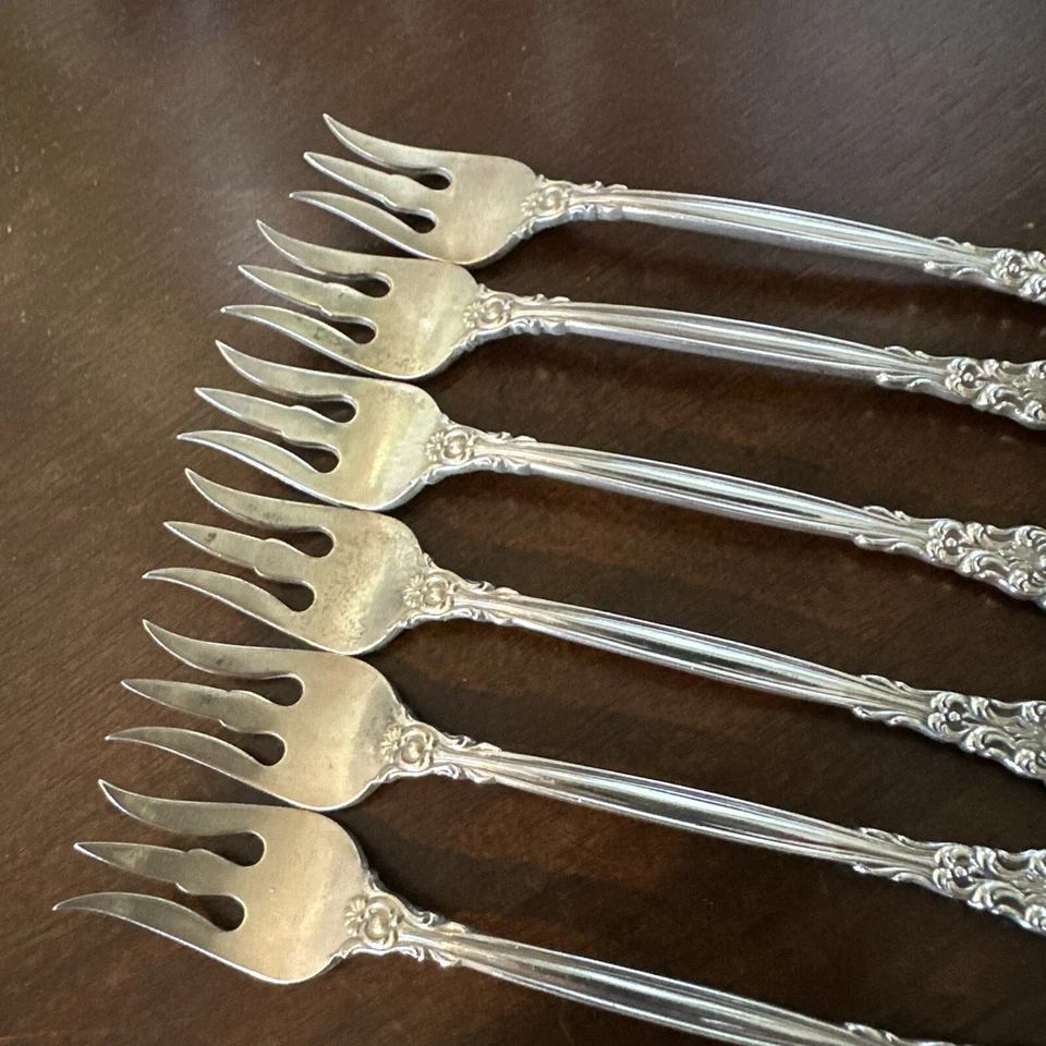 Dominick & Haff 1894 Renaissance Seafood Forks Set 6 Historic Look - Image 3 of 4