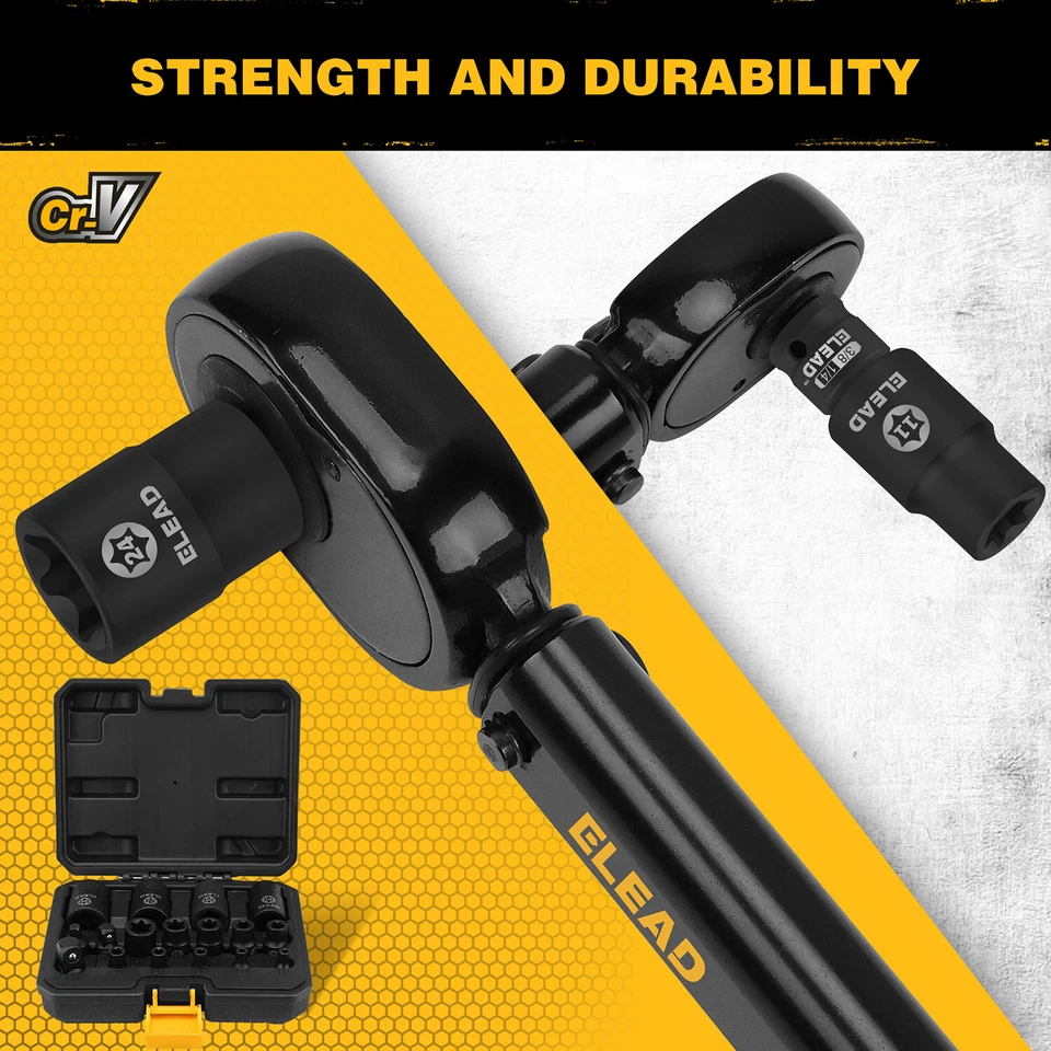 17-Piece Inverted E-Torx Socket Set Impact Star Female Sockets for Impact Wrench - Image 3 of 4