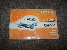 1985 Toyota Corolla RWD Factory Owner Owner's User Guide Manual 1.6L 4 Cylinder