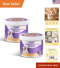 Soft Pearl Cotton Pet Eye Wipes - Remove Tear Stains & Moisturize Sensitive Skin