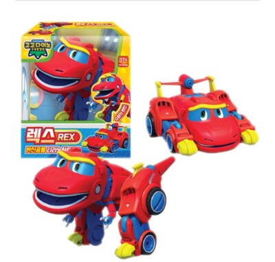 Gogo Dino Transformer Mini Car Robot Toy REX TOMO LOCKY PING POKEY