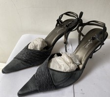 Anne Michelle Grey Sling Back Stileto Ladies Shoes 6