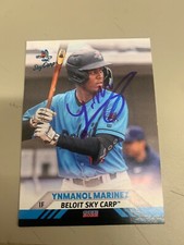 Ynmanol Marinez Signed Card 2022 Beloit Sky Carp Team Card