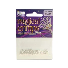 Beadsmith Magical Crimps Silver Plated (100/pkg.)