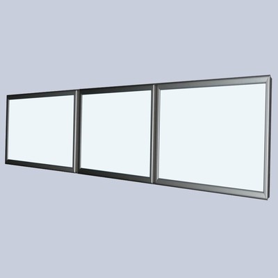 Klapprahmen LED Premium Leuchtkasten mit 3 Fenster - 3500 x 700 mm Wechselrahmen