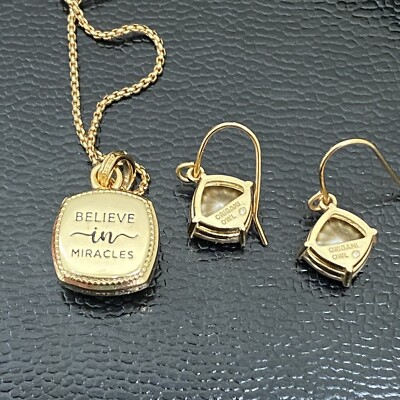 ORIGAMI OWL Believe In Miracles Swarovski Red Pendant Necklace