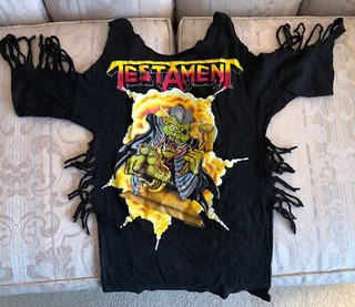 Vintage 1989 Testament T Shirt Slayer Exodus Megadeth Metallica