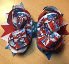 Dr Seuss Cat in the Hat Inspired Hair Bow