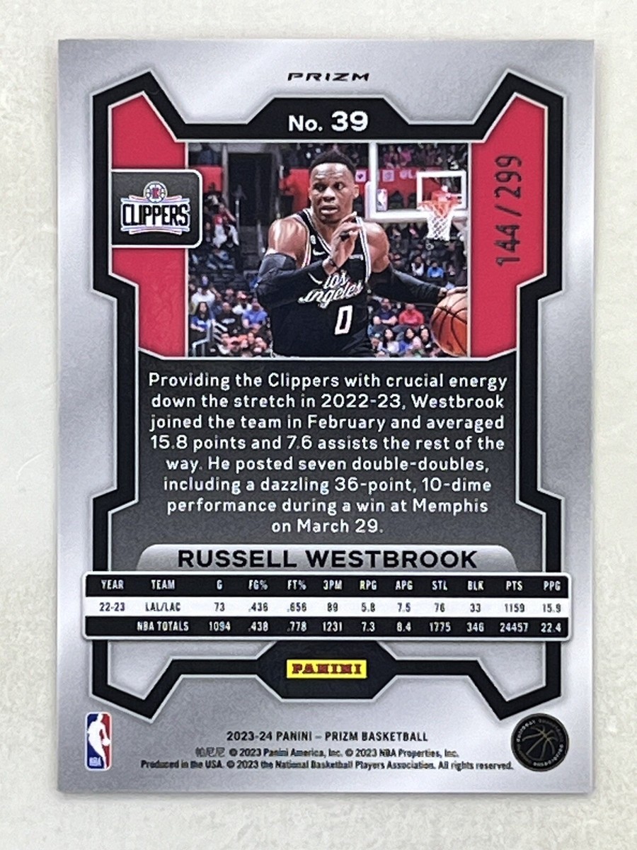 NBA Russell Westbrook 18-19 Prizm 10枚限定 Russell Westbrook 2023-24 Panini Prizm Red Seismic Prizm