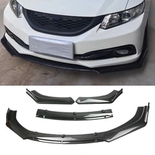 Front Bumper Lip Chin Spoiler Splitter Carbon Fiber FOR HONDA CIVIC 2012-2015