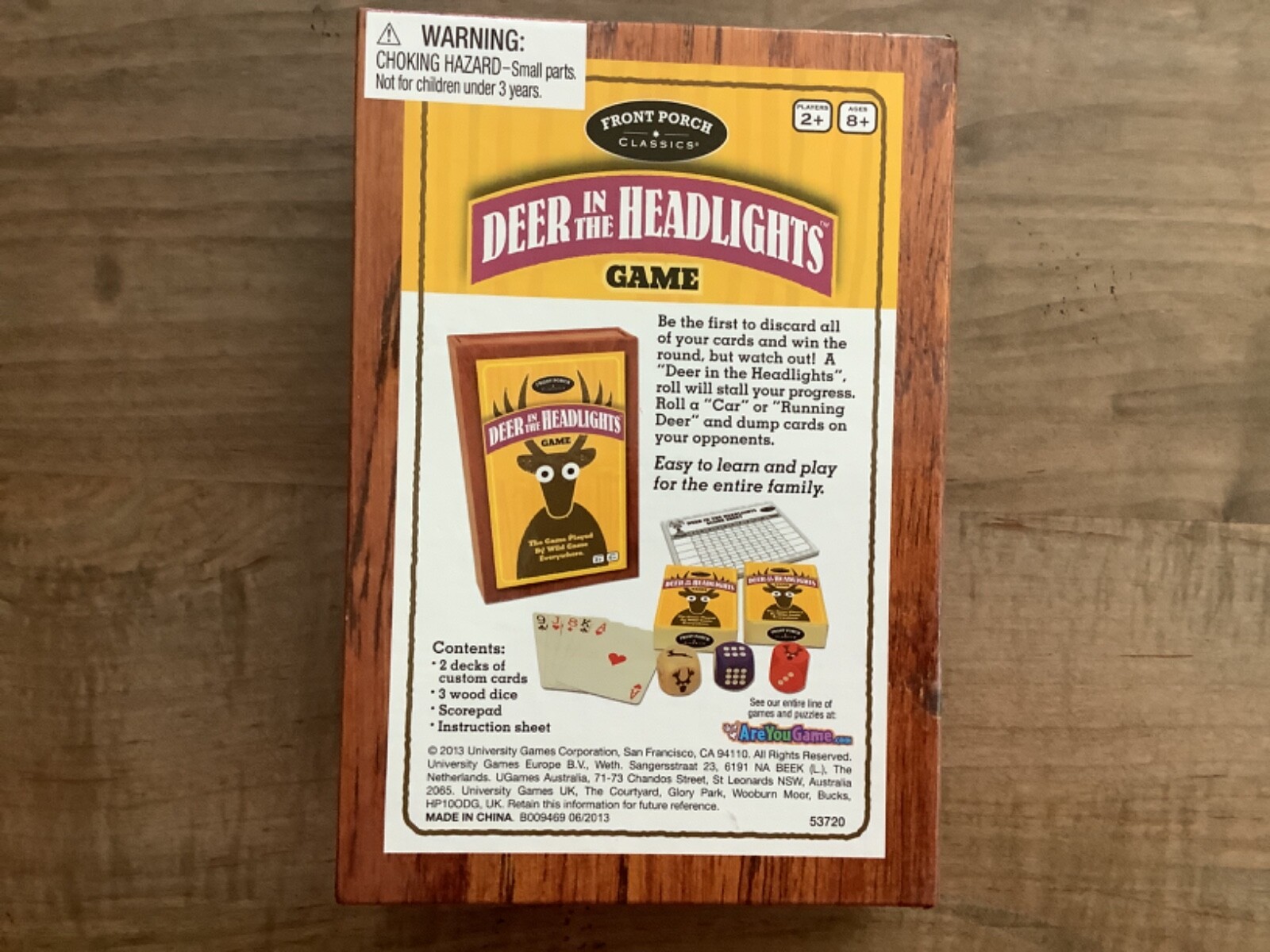 Deer In The Headlights Card & Dice Board Game eBay