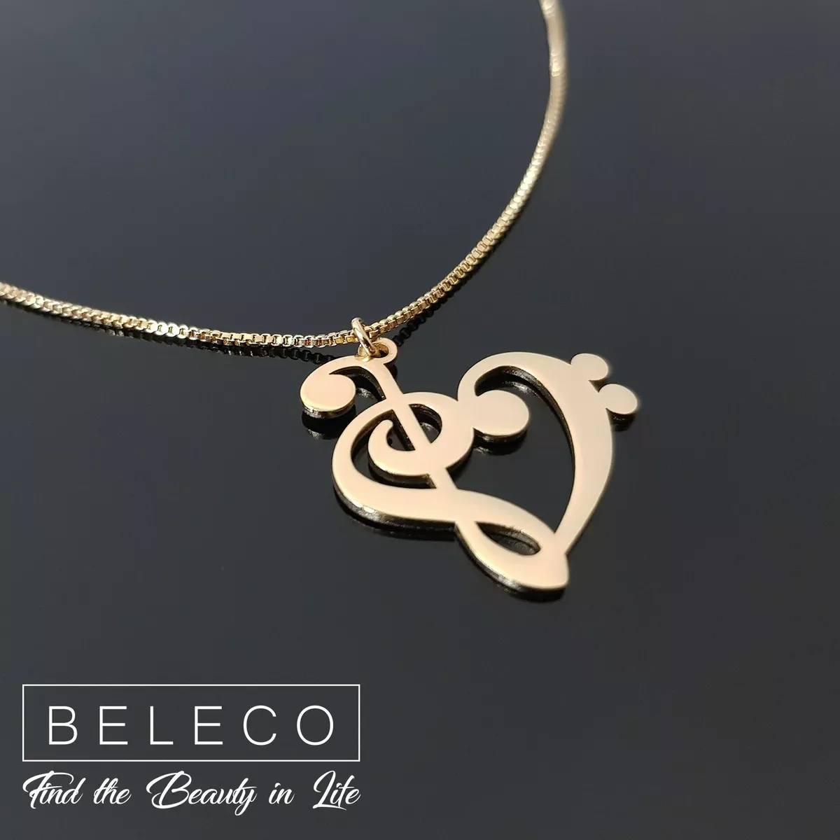 Bass clef necklace shop