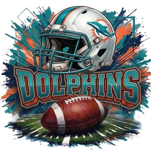 American Football Miami Dolphins Self Adhesive Vinyl Sticker