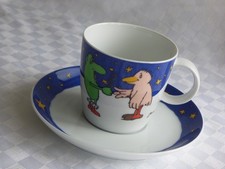 Thomas Janosch Kastenfrosch Weihnachtsland Weihnachten Kaffeetasse Unterteller