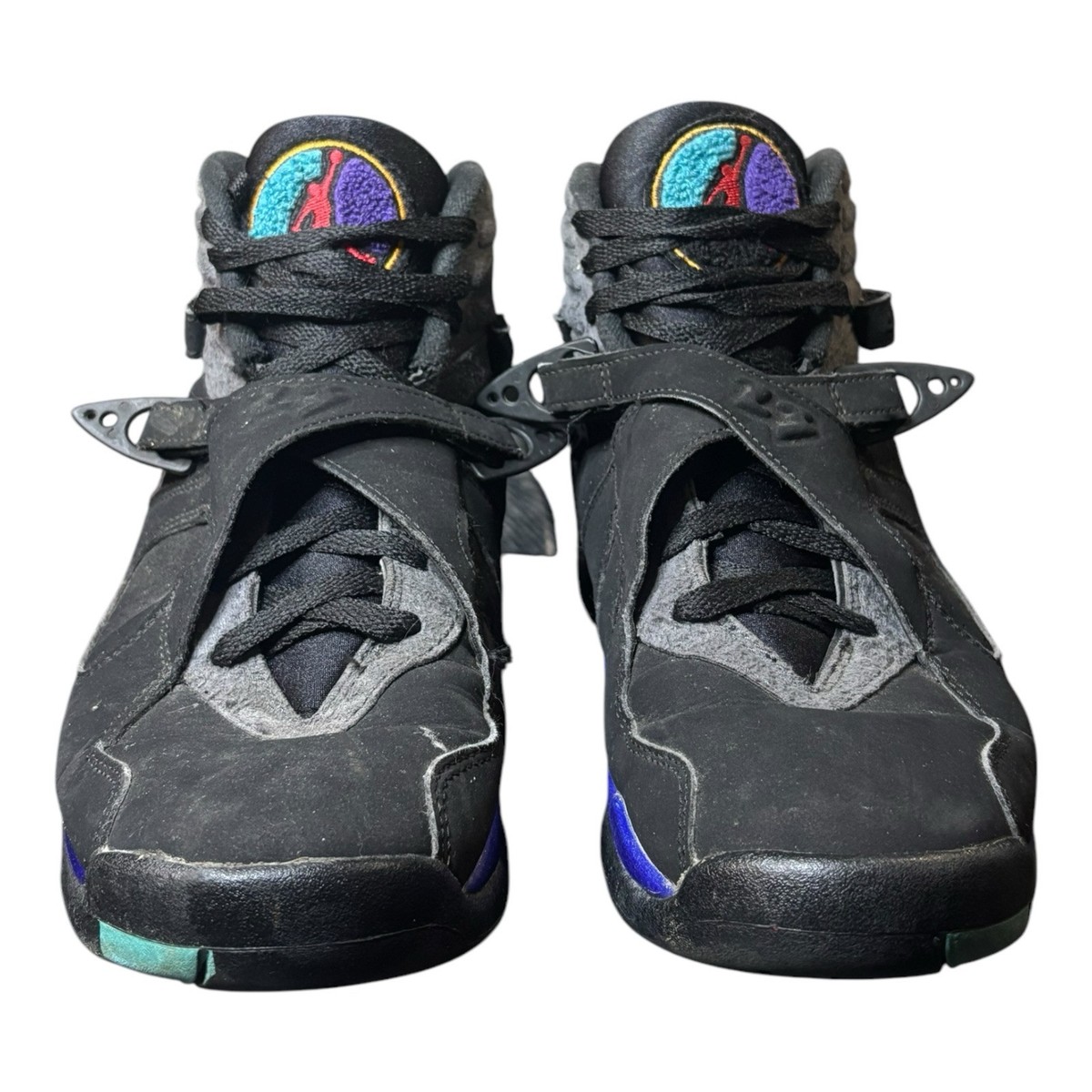 Nike Air Jordan 8 Retro Aqua Playoff Sz 9.5 Mens Shoe Black  display picture 2