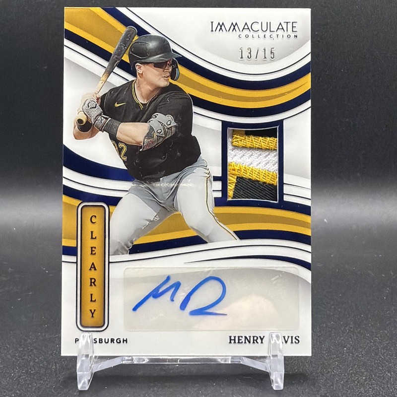 Henry Davis 2023 Panini Immaculate Collection Clearly Patch Auto /15 CMS-HD