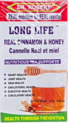 Dr Robert Real Cinnamon & Honey Tea Bags 20 ct Natural Herbal Health