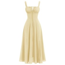 Women's Yellow Corset Dress Formal Cocktail Dresses Going Out Casual XS