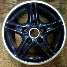 Rear Porsche Black And Silver Lip Boxster Oem Wheel 16 1997-2004 Factory 67233