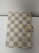 Authentic Louis Vuitton Damier Azur Agenda PM Planner Cover