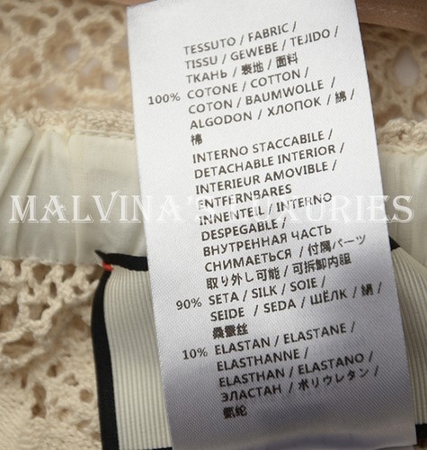 GUCCI SKIRT NATURAL WHITE COTTON MACRAME DETACHABLE LINING $1,300 IT 40 US 4 - Picture 10 of 10