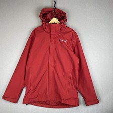 Berghaus Jacket Mens Large Red Gore Tex Paclite Shell Windbreaker Rain Coat