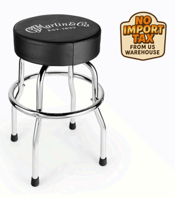 🔥 FREE SHIP Martin Chrome Barstool Guitar Logo Stool | eBay