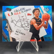 2024-25 Bowman Chrome U College Rule Playbook Jalil Bethea Blue /150 #CRP-11