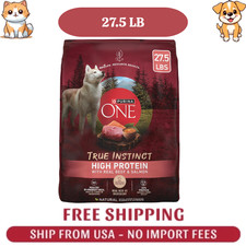 Purina ONE True Instinct Adult Dry Dog Food, Real Beef Salmon, 27.5 lb