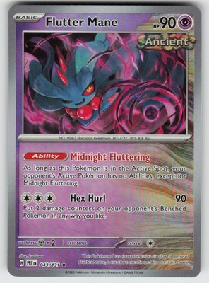 Holo Foil Flutter Mane (Poke Ball Pattern) 043/131 Rare SV: Prismatic Evolutions