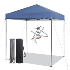 Tangkula 6.6x6.6Ft Pop Up Canopy Tent, 1-Person Instant Setup, UPF50+ Shade