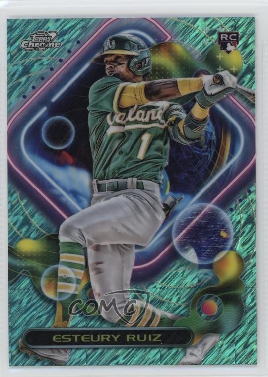 2023 Topps Cosmic Chrome Aqua Equinox Refractor /199 Esteury Ruiz #163 1v1