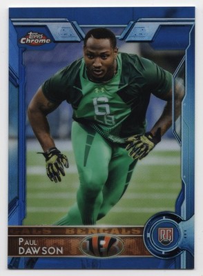 2015 Topps Chrome PAUL DAWSON #175 Blue Refractor Rookie /199-Bengals